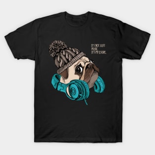 Music Lover Pug T-Shirt